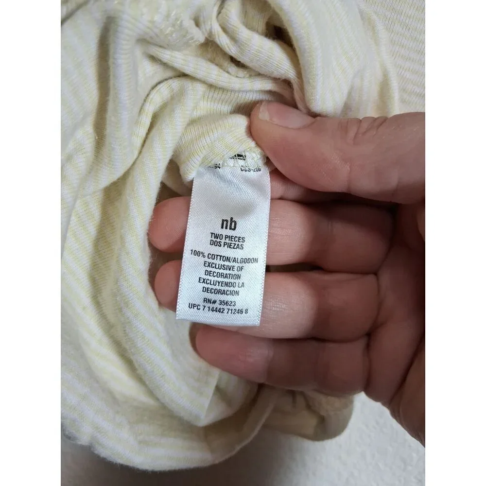 Carter's Cotton Sleep Sack Striped Animals Infant Baby Yellow Unisex Newborn